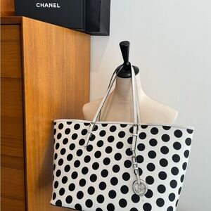 *Used* Michael Kors Black and White Polka Dot Tote